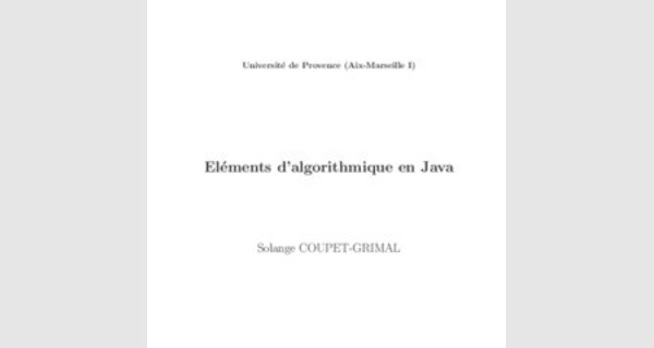 Eléments d’algorithmique en Java