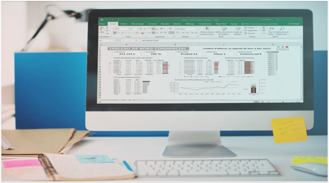 Modèle de tableau de bord commercial sur Excel