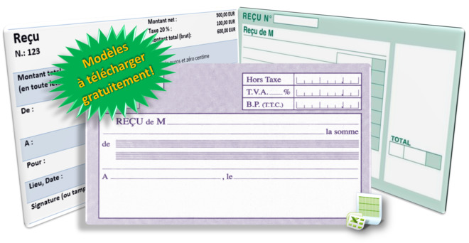 Modèle de reçu de paiement sur Excel gratuit - Modèles Excel