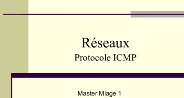 Cours Réseaux Protocole ICMP 