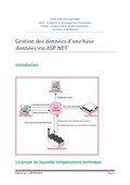 Tutoriel Gestion des données d’une base données via ASP NET