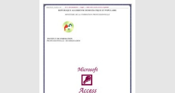 Cours Microsoft Access