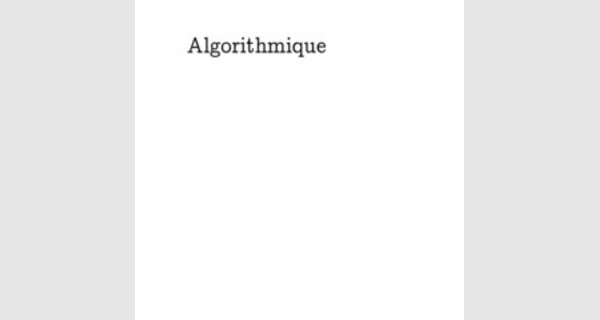 Ebook Algorithmique 