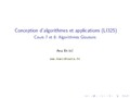 Cours Conception d'algorithmes et applications