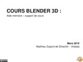 Cours pour débutez dans la 3D avec Blender