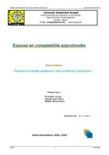 Comptabilité Approfondie : Analyse comptable appliquée à des problèmes spécifiques