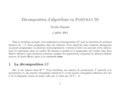 Cours Décomposition d’algorithme en Fortran 95