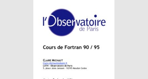 Support de cours du langage Fortran pour les nuls