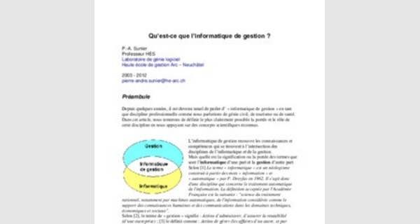Cours  Avancé d informatique de gestion 