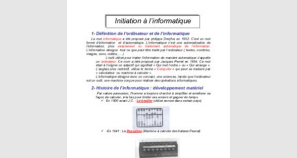 Cours d Initiation maintenance informatique - Cours informatique