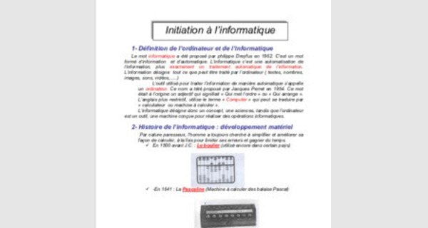 Cours d Initiation maintenance informatique 