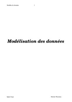 Cours Modélisation des données Informatiques - Cours informatique