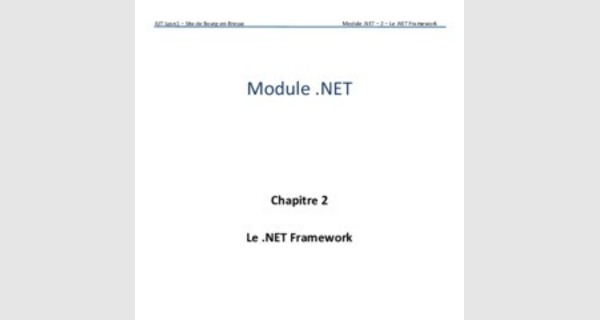 Formation complet de .NET Framework