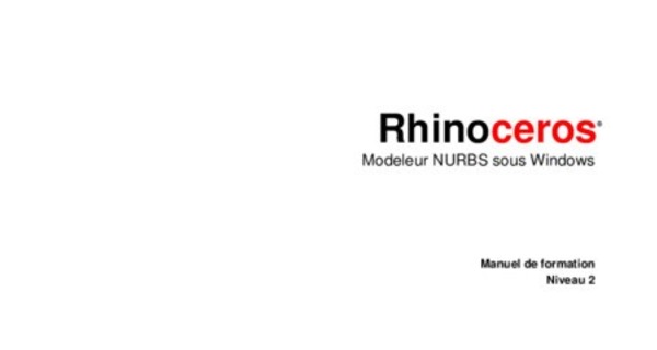 Formation avancé sur le logiciel Rhinoceros 3D