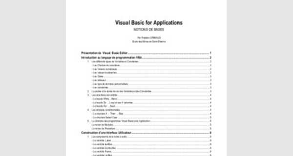 Visual Basic pour Applications 