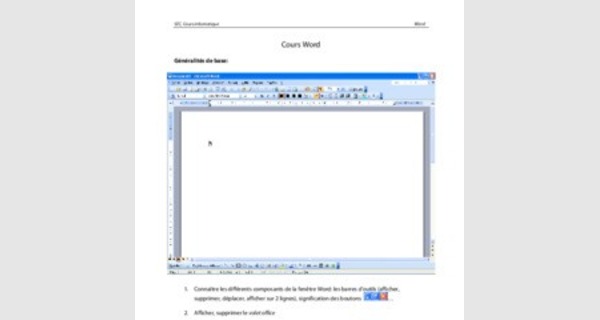 Apprendre utiliser Word 