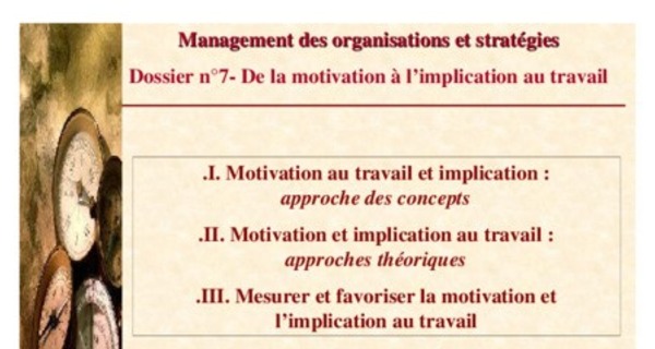Cours management des organisation et stratégies