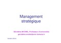 Cours sur management stratégique