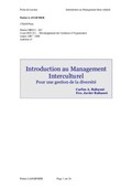 Cours introduction au management interculturel
