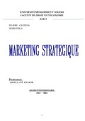 Cours marketing stratégique 