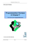 Programmation Classique en langage C
