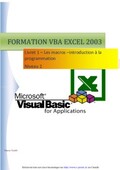 Formation VBA Excel 