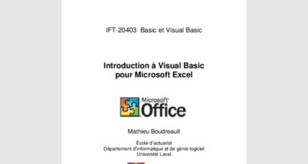 Introduction à VBA Excel 