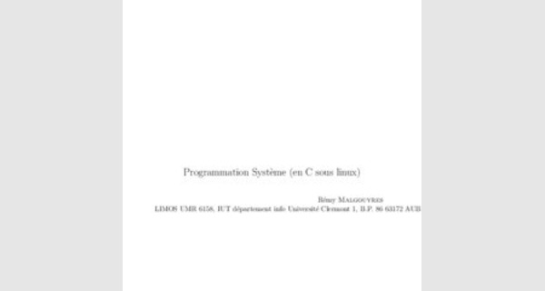 Programmation Système en C sous linux
