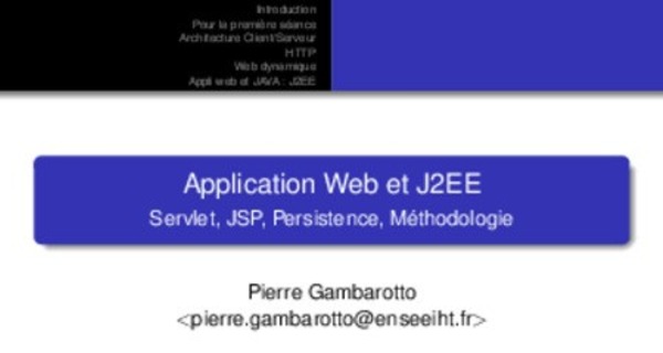 Tutoriel Application Web et J2EE 