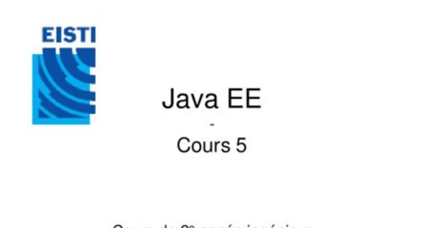 Cours JEE utilisation de JavaBeans 
