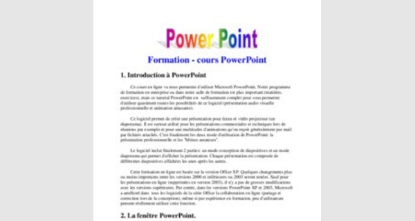 Formation PowerPoint en ligne