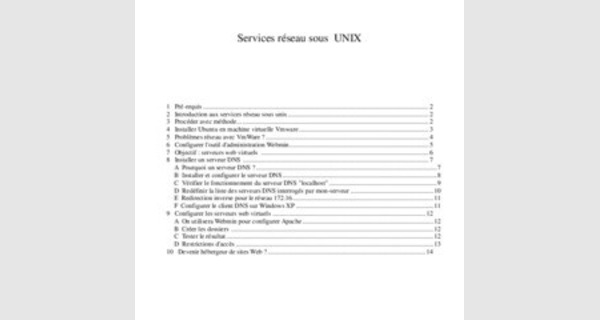 Cours Services réseau sous UNIX 