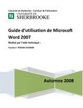 Guide d’utilisation de Microsoft Word 2007 