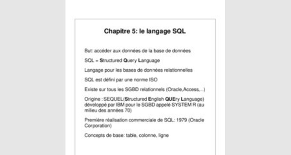 Cours Language SQL Server avec exemples de A a Z