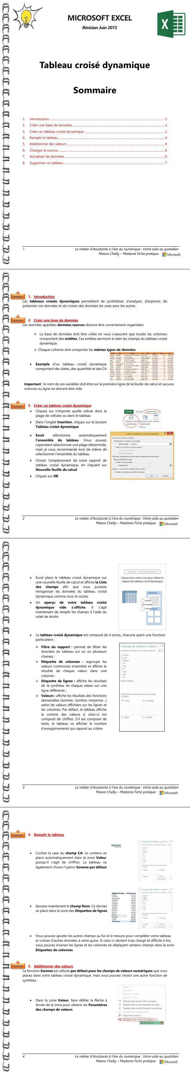 Pdf Cours Excel Tableaux Croises Dynamiques Pdf Cours Bureautique