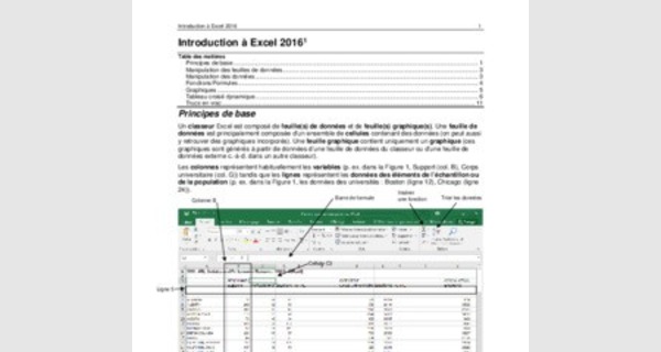 Cours initiation bureautique PDF: apprendre Excel 2016