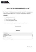 PDF cours bureautique informatique Word 2010 avancé