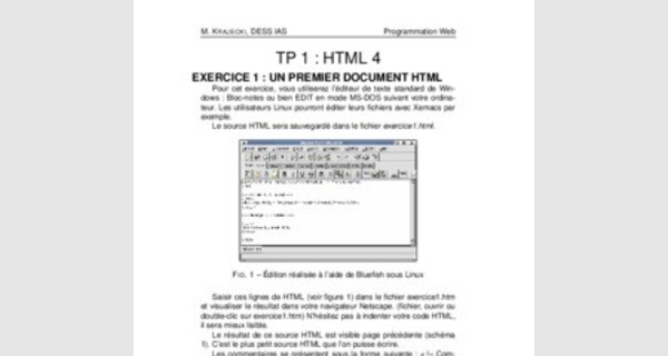 TP programmation web pour débutant