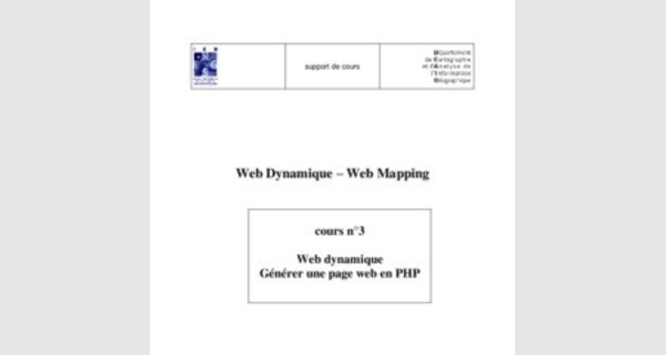 Programmation de sites web dynamiques support complet