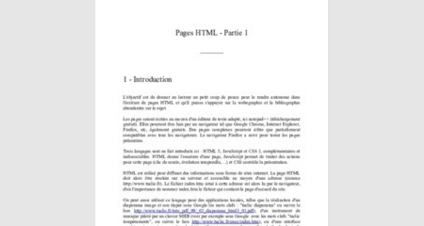 Cours de programmation web html avec exemples