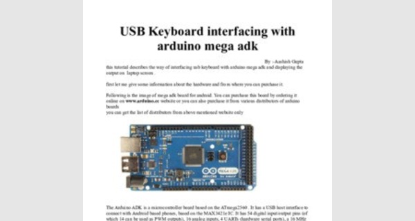 Tutoriel Arduino USB Keyboard [Eng]