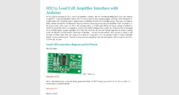 Tutoriel HX711 Arduino [Eng]