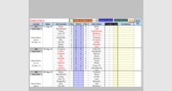 Application Excel sur la gestion de tournoi des matches