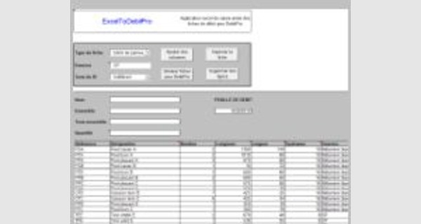 Application Excel sur la gestion des fiches de débit