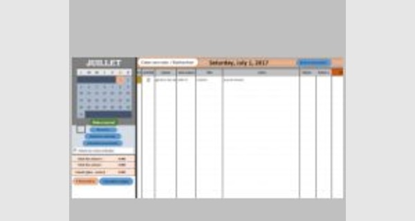Application Excel pour la gestion de planning et agenda personnalisé
