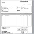 Modèles sous Excel de facture proforma