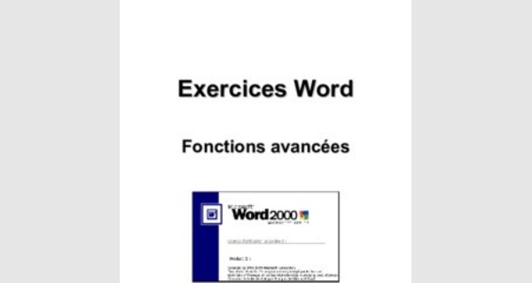 Exercices sur les fonctions avancés de Microsoft Word 2010