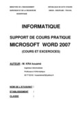 Cours et exercices pratique Microsoft Word 2007