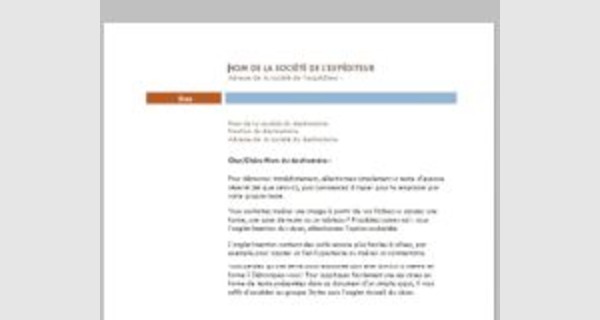 Modèles de lettres sous Word