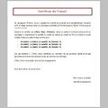 Modèle d’attestation de travail sous Word